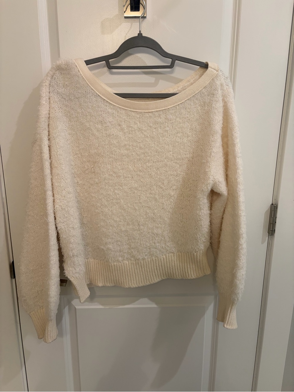 Anthropologie Fluffy Asymmetrical Sweater